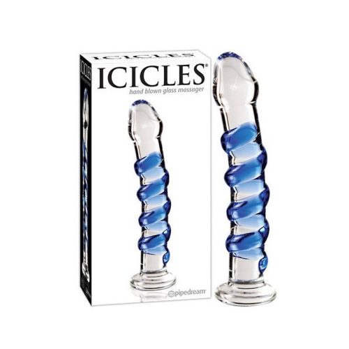 ICICLES NO. 5. SPIRÁLIS ÜVEG DILDÓ
