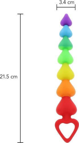 TOY JOY RAINBOW HEART BEADS ANÁLSOR