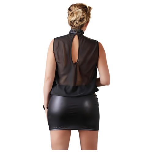 COTELLI CURVES CHIFFON FÉNYES ANYAGÚ RUHA XL