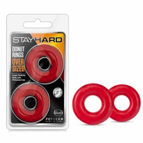 STAY HARD DONUT RINGS OVERSIZED RED
