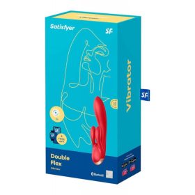 SATISFYER DOUBLE FLEX DUPLA NYUSZIS VIBRÁTOR (PIROS)