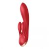 SATISFYER DOUBLE FLEX DUPLA NYUSZIS VIBRÁTOR (PIROS)