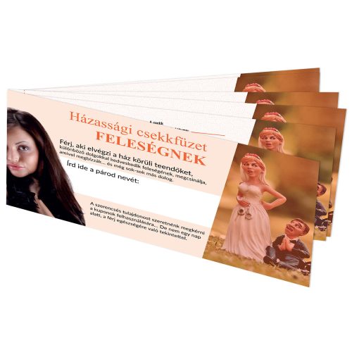 HÁZASSÁGI CSEKKFÜZET FELESÉGNEK
