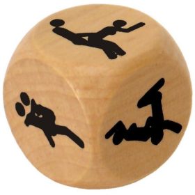 DOBÓKOCKA EROTIKUS PÓZOKKAL FÁBÓL