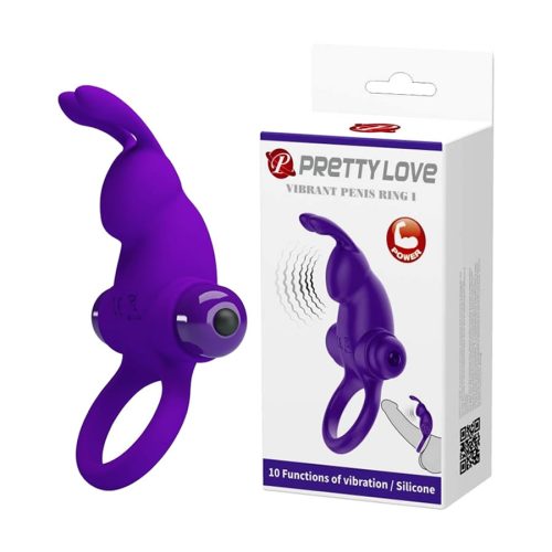 PRETTY LOVE VIBRANT PENIS RING 1 LILA NYUSZI