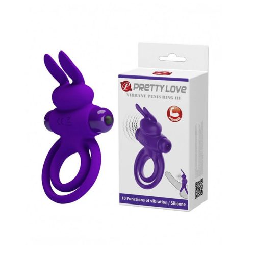 PRETTY LOVE VIBRANT PENIS RING 3 LILA