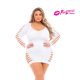 PINK LIPSTICK BOLD BABE DRESS WHITE XL/3XL