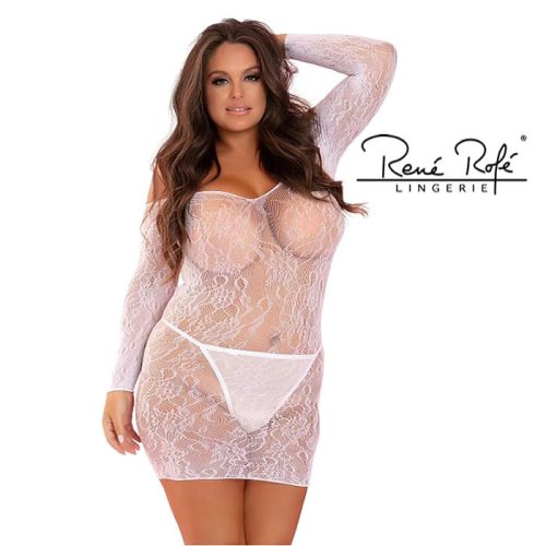 RENÉ ROFÉ SEDUCTIVE LACE DRESS WHITE