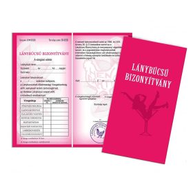 LÁNYBÚCSÚ BIZONYÍTVÁNY