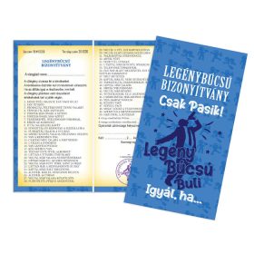 LEGÉNYBÚCSÚ CSAK PASIK BIZONYÍTVÁNY