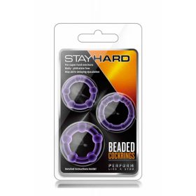STAY HARD BEADED COCKRING PURPLE