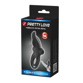 PRETTY LOVE VIBRANT PENIS RING DELFIN FEKETE