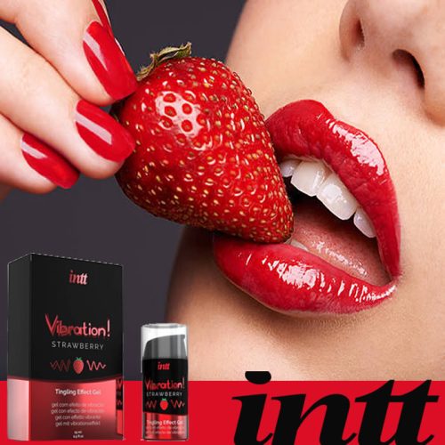 INTT VIBRATION STRAWBERRY FOLYÉKONY VIBRÁTOR