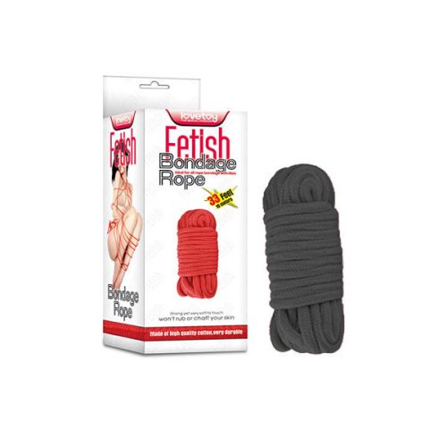 LOVETOY FETISH BONDAGE ROPE BLACK