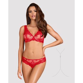 OBSESSIVE 853-SET-RED L/XL