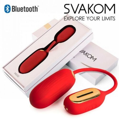 SVAKOM MUSE RED APPLIKÁCIÓS VIBRÁCIÓS TOJÁS