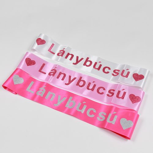 LÁNYBÚCSÚ SZALAG 3 SZÍNBEN