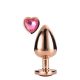 DREAM TOYS GLEAMING LOVE LARGE ROSE GOLD ANÁLDUGÓ PINK KŐVEL