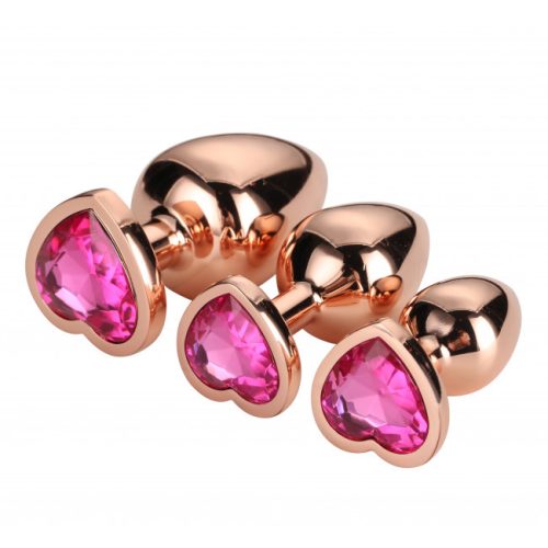 DREAM TOYS GLEAMING LOVE ROSE GOLD PLUG SET
